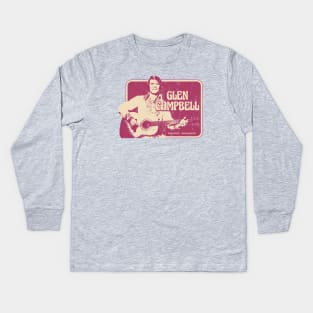 Glen Campbell - The Rhinestone Cowboy Kids Long Sleeve T-Shirt